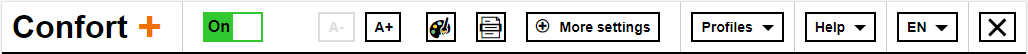 Orange Confort+ service quick setup bar
